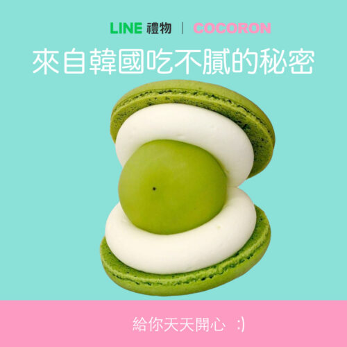 綠葡萄胖卡龍 韓國馬卡龍禮盒 COCORON GREEN GRAPE MACARON