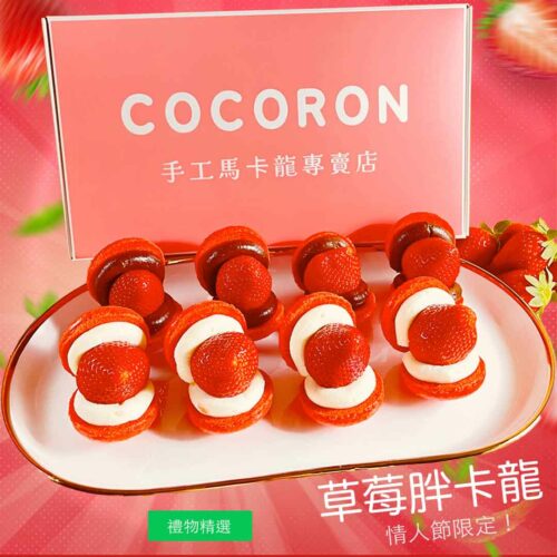 韓國草莓馬卡龍 strawberry macaron